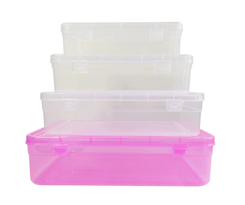 Plastic storage box Pack of 4