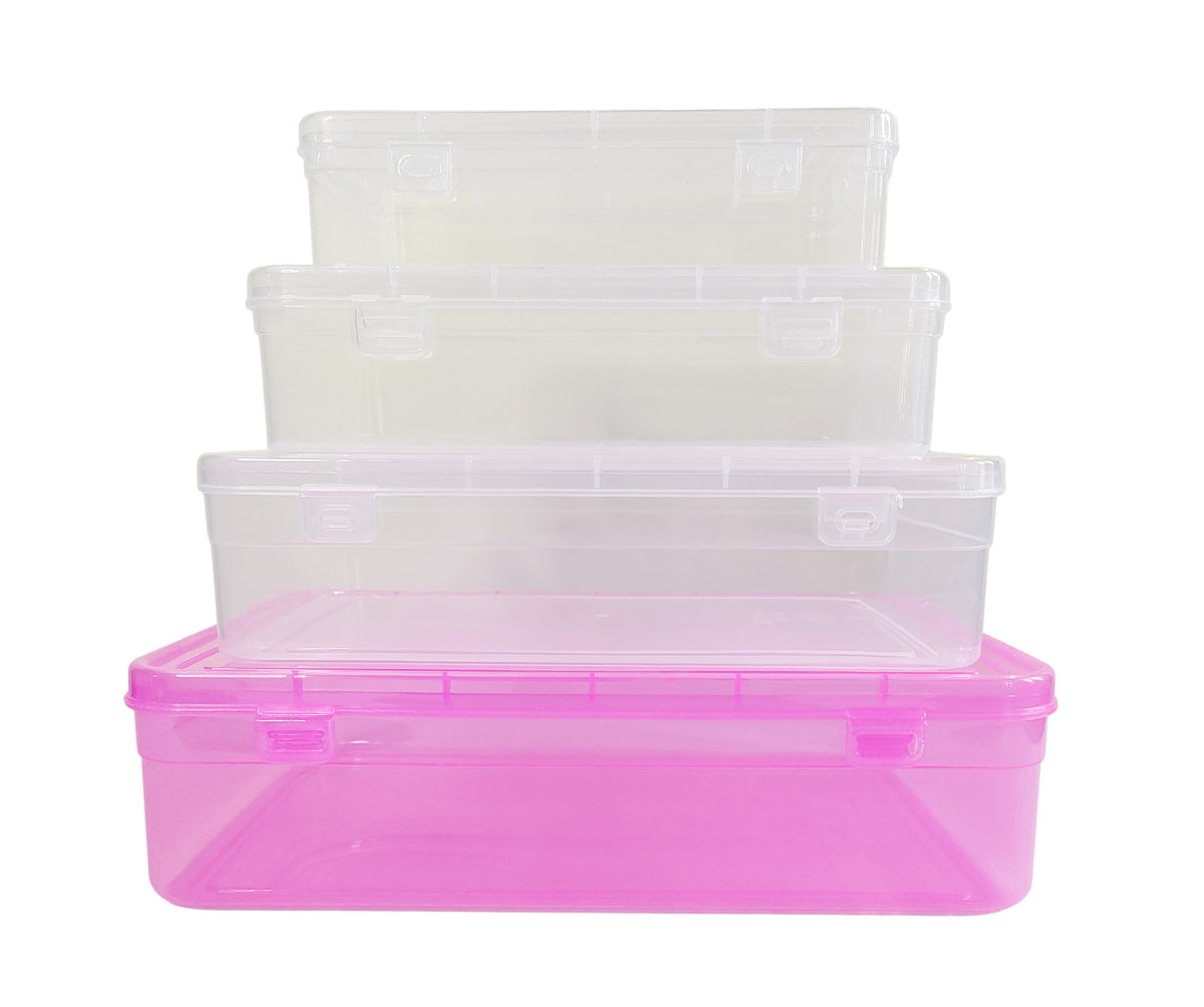 Plastic storage box Pack of 4