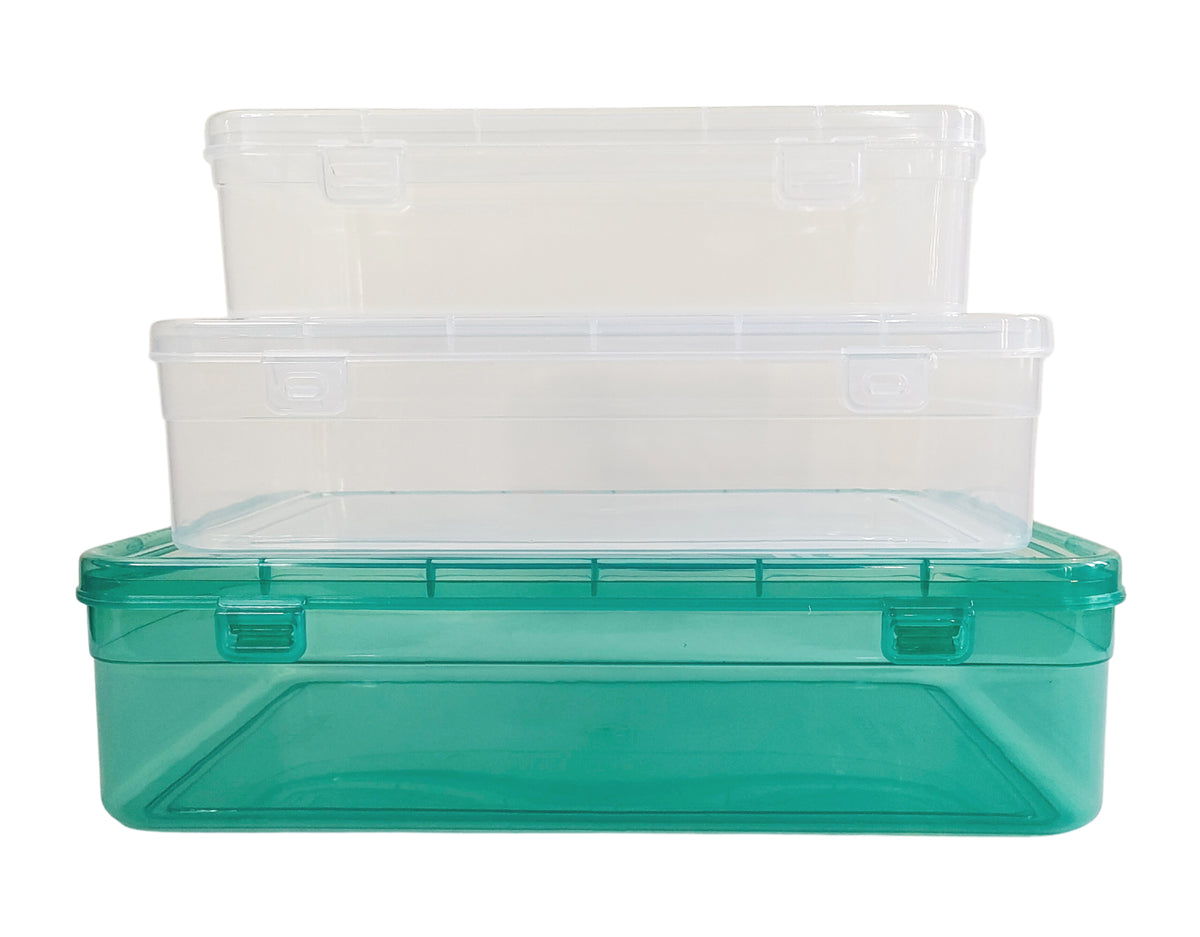 Plastic storage boxes Pack of 2